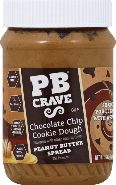 Pb Crave Chocolate Chip Cookie Dough Peanut Butter Spread