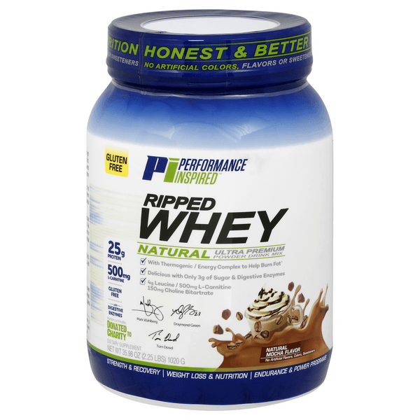 Performance Inspired Ripped Whey Natural Mocha Flavor