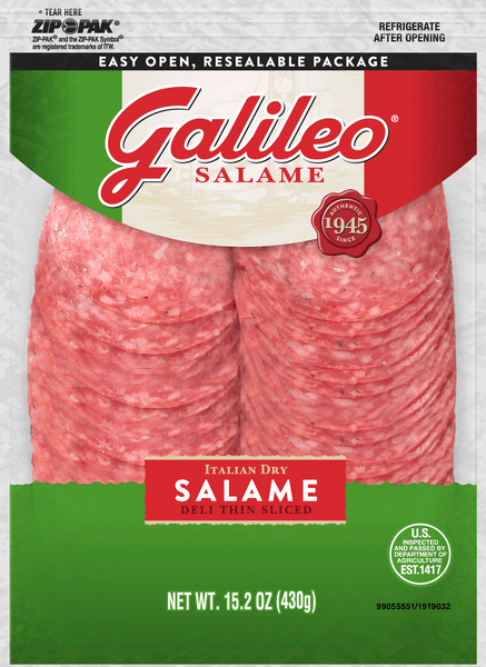 Galileo Salame, Italian Dry, Deli Thin Sliced