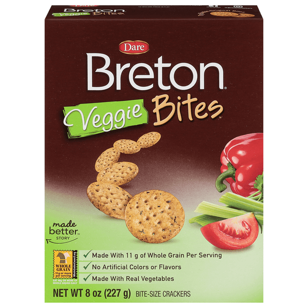 Dare Breton Minis Garden Vegetable Bite-Sized Crackers