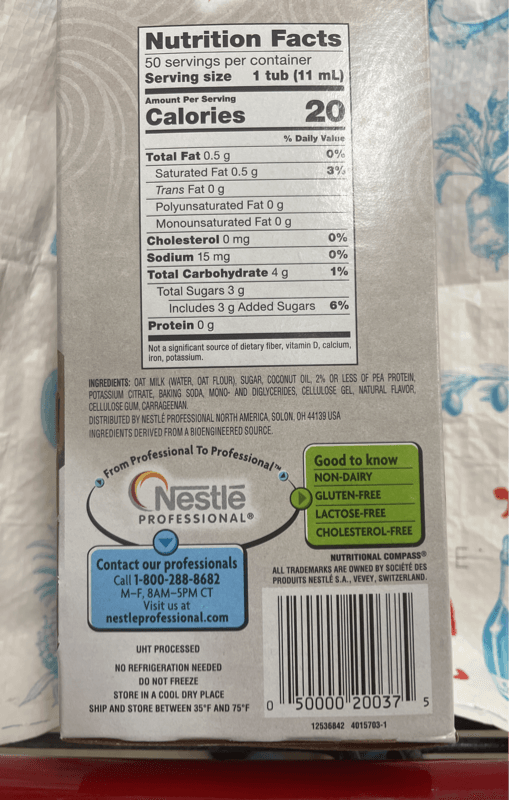 Coffee Mate Oat Milk Coffee Creamer