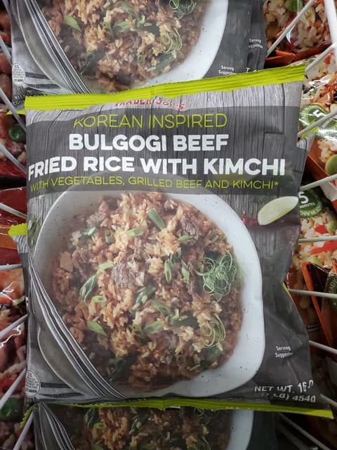 Trader Joe's Bulgogi Beef Fried Rice With Kimchi