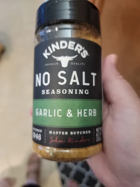 Kinder'S No Salt Garlic & Herb Seasoning