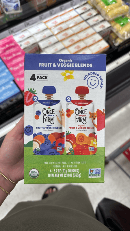 Once Upon A Farm Fruit & Veggie Blends Mama Blueberry Strawberry Patch