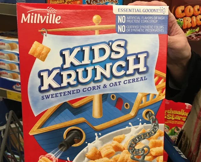 Is it Sesame Free? Millville Kid's Krunch Sweetened Corn & Oat Cereal