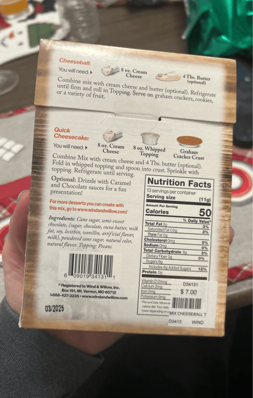 Wind Willow Turtle Cheesecake Cheeseball & Dessert Mix