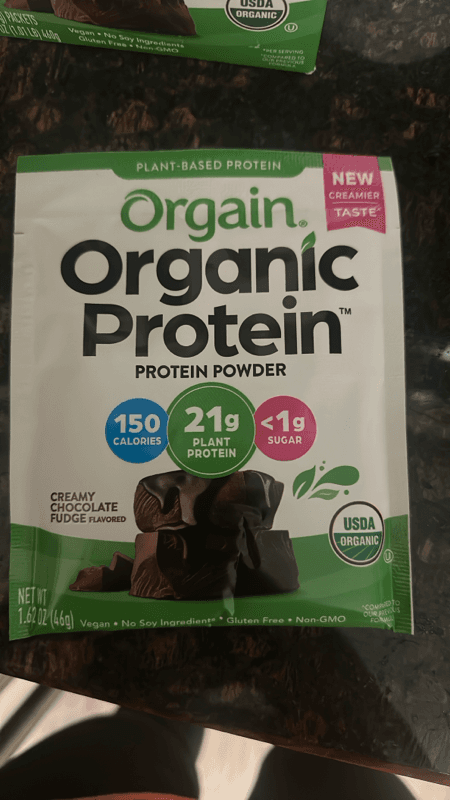 Orgain Organic Protein Powder Creamy Chocolate Fudge Flavor