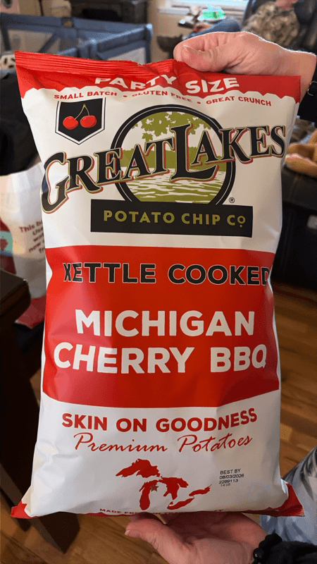 Great Lakes Potato Chip Co. Kettle Cooked Michigan Cherry Bbq Potato Chips