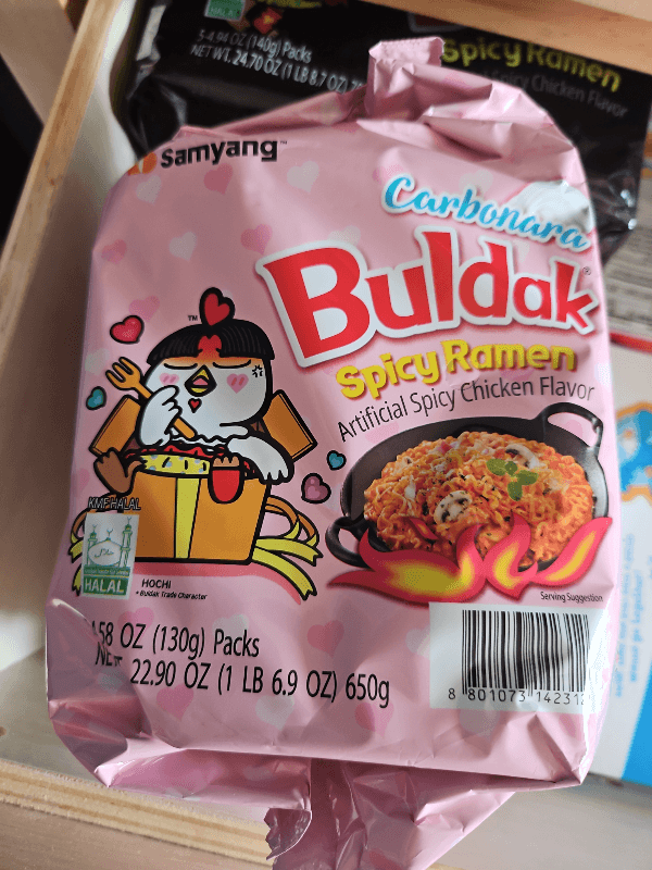 Samyang Buldak Carbonara Artificial Spicy Chicken Flavor Ramen