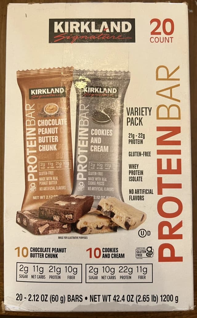 Is it GERD Friendly? Kirkland Signature Protein Bar Variety Pack: 10 Chocolate Peanut Butter Chunk, 10 Cookies And Cream