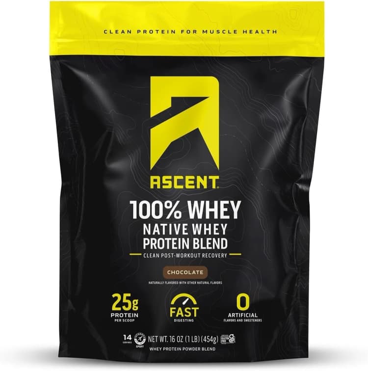 Ascent Native Fuel Chocolate Whey Protein Powder Blend