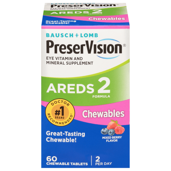 Preservision Areds 2 Chewables Mixed Berry Eye Vitamin & Mineral Softgel