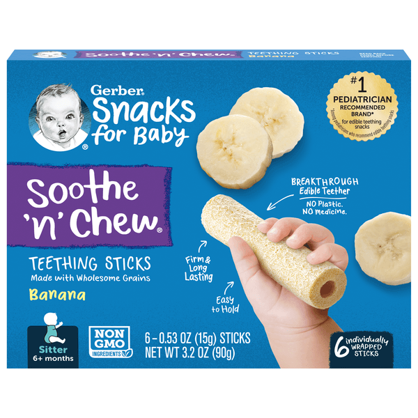 Grbr Sooth N Chew Teething Banana