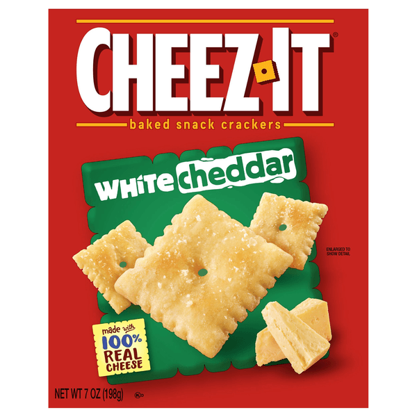 Cheez-It Cheese Crackers Baked Snack White Cheddar