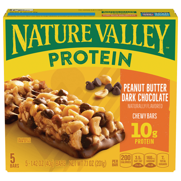 Nature Valley Protein Bars Chewy Peanut Butter Dark Chocolate