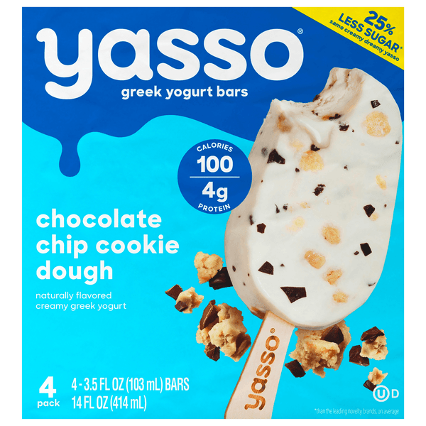 Yasso Yogurt Greek Bars Chocolate Chip Cookie Dough