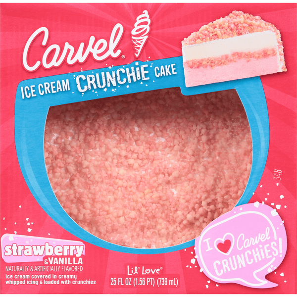 Carvel Crunchie Ice Cream Cake - Strawberry & Vanilla
