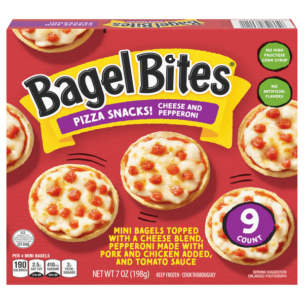 Bagel Bites Cheese & Pepperoni Mini Pizza Bagel Snacks