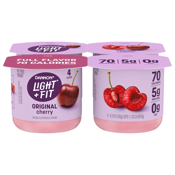 Light + Fit Cherry Nonfat Gluten Free Yogurt