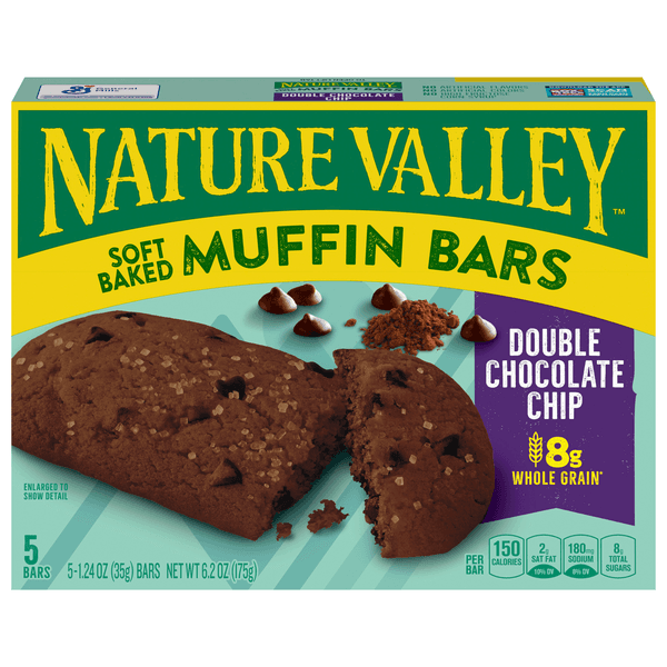Nature Valley Double Chocolate Chip Soft Baked Muffin Bar - 5-1.24O