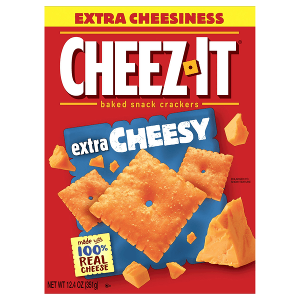 Cheez-it Baked Snack Cheese Crackers Extra Cheesy