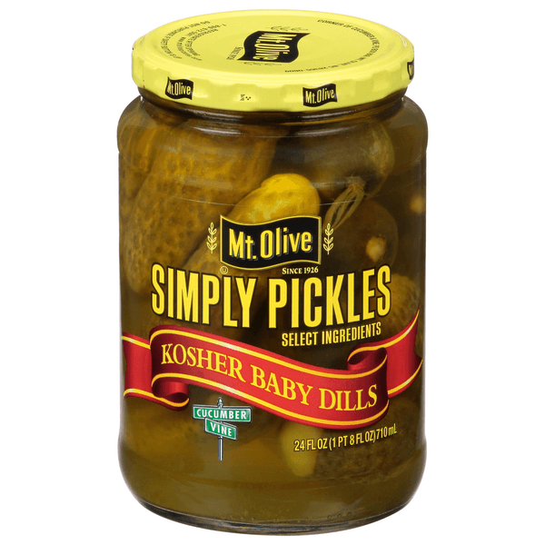 Mt. Olive Pickles Baby Kosher Dills Made With Sea Salt