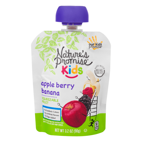 Nature'S Promise Kids Squeezable Fruit Apple Berry Banana