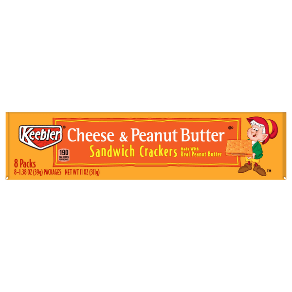 Keebler Sandwich Crackers Cheese And Peanut Butter