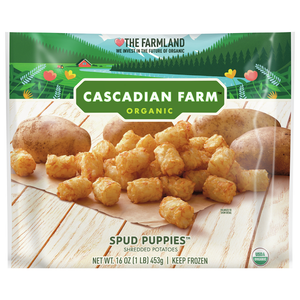 Is it Pescatarian? Cascadian Farm Organic Spud Puppies Potatoes Shredded