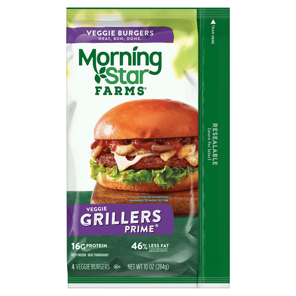 Morningstar Farms Veggie Burgers Plant Based Protein Grillers Prime