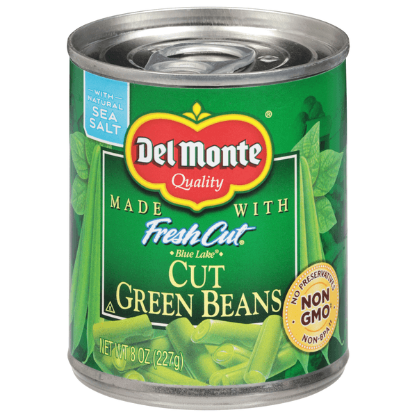 Del Monte Fresh Cut Beans Green Blue Lake Cut With Natural Sea Salt