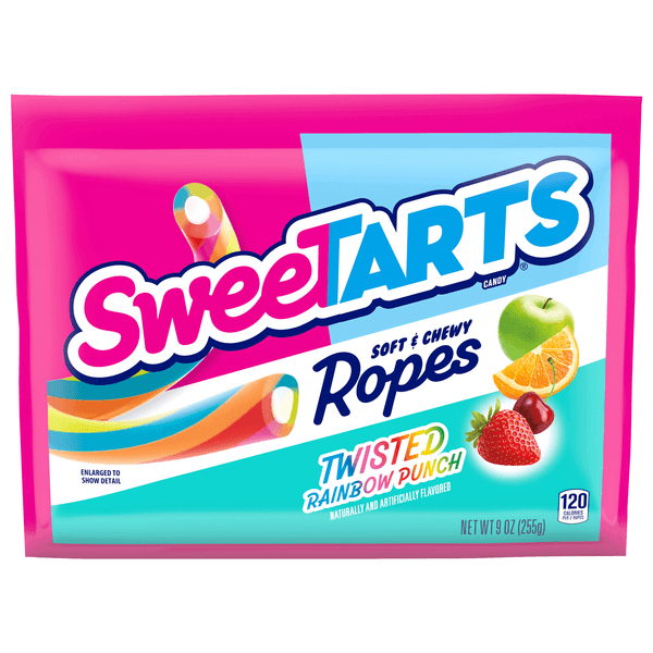 Is it High Fructose Corn Syrup Free? Sweetarts Soft & Chewy Ropes Twisted Rainbow Punch Candy Bag