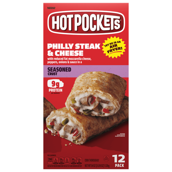 Hot Pockets Snacks Philly Steak And Cheese Seasoned Crust Sandwiches