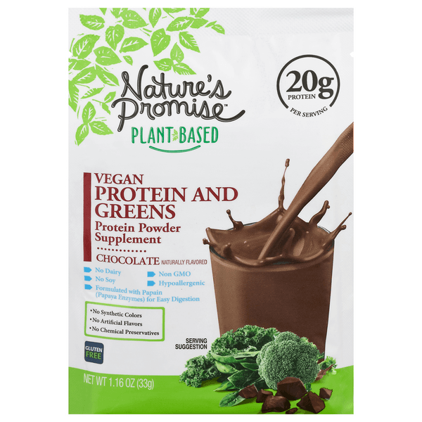 Nature'S Promise Plant-Based Vegan Protein And Greens Chocolate