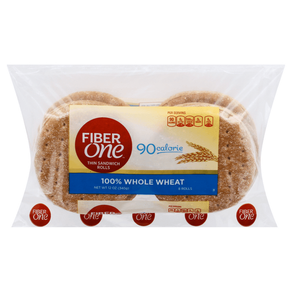 100% Whole Wheat Thin Sandwich Rolls