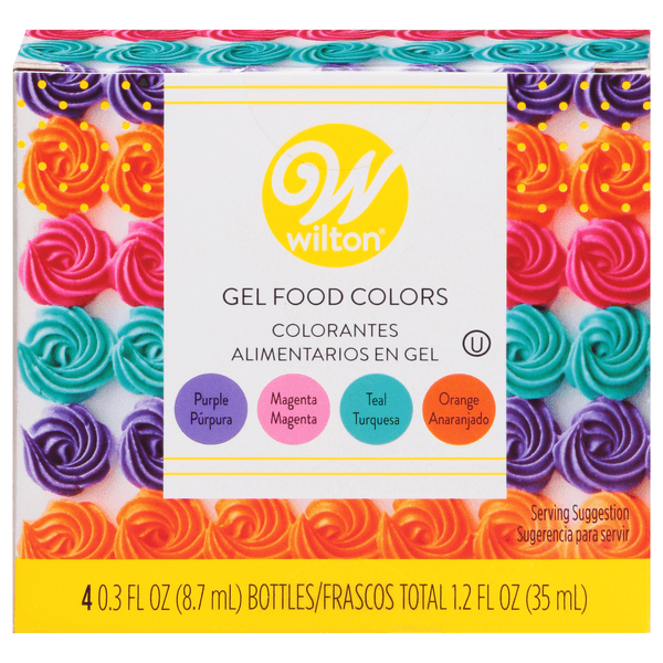 Wilton Food Colors Gel Magenta Orange Teal Purple