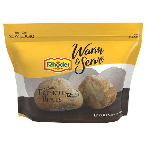 Rhodes Warm N Serv White Rolls Artisan French Rolls
