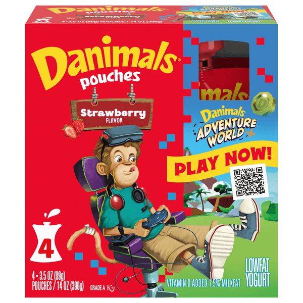 Danimals Strawberry Explosion Squeezable Yogurt