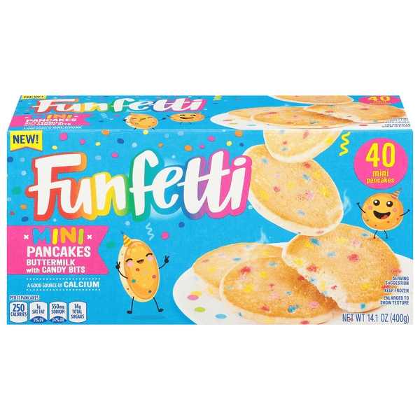 Funfetti Buttermilk Mini Pancakes With Candy Bits