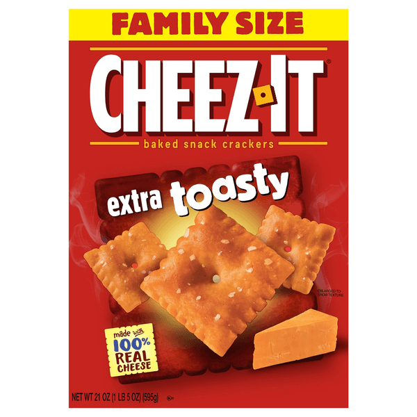 Cheez-It Cheese Crackers Baked Snack Extra Toasty