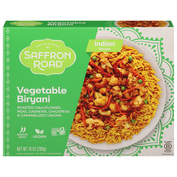 Saffron Road Entree Halal Vegetable Biryani Medium Heat