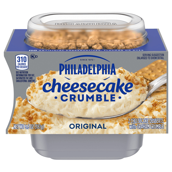 Philadelphia Cheesecake Crumble Original Cheesecake Desserts With Graham Crumble
