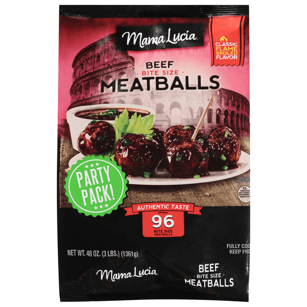 Mama Lucia Meatballs Beef Bite Size Fully Cooked