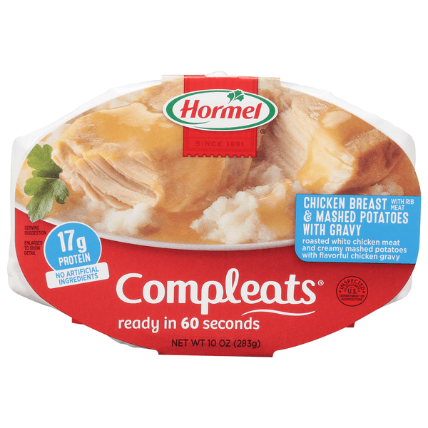 Is it Vegetarian? Hormel Compleats Microwave Meals Homestyle Chicken Breast & Gravy With Mashed Potatoes
