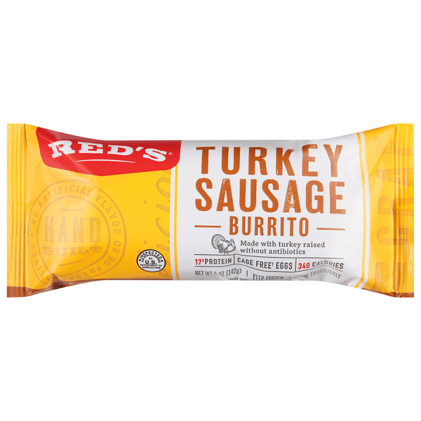 Reds Burrito Turkey Sausage Egg & Three Cheese