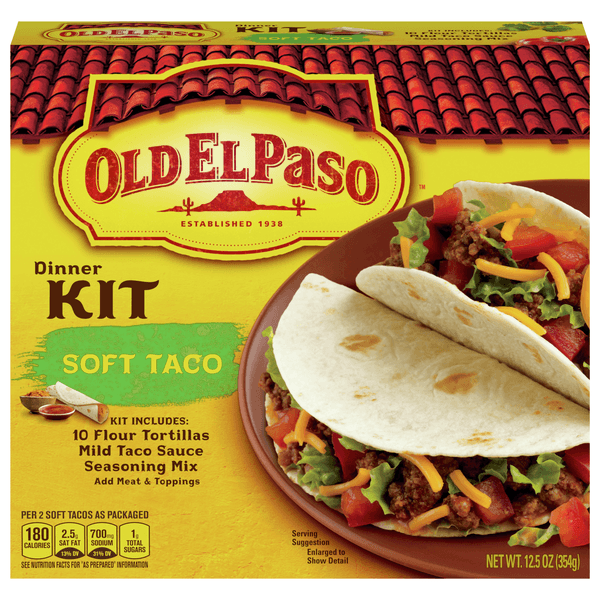 Is it Gelatin Free? Old El Paso Tortillas Flour Dinner Kit Soft Taco Box