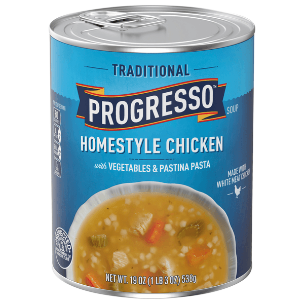 Is it Shellfish Free? Progresso Traditional Soup Homestyle Chicken With Vegetables & Pearl Pasta