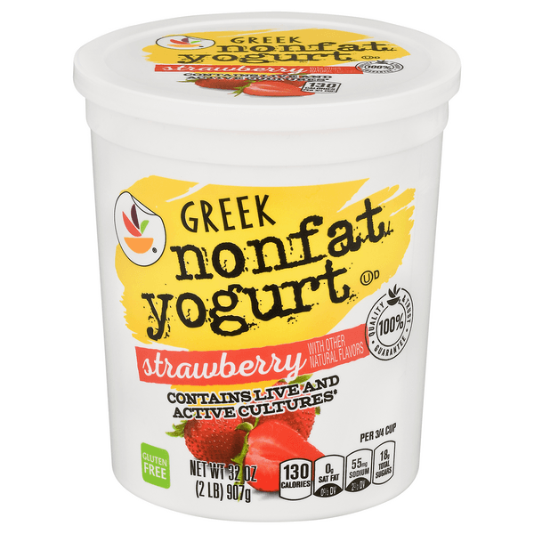 Stop & Shop Non Fat Strawberry Greek Yogurt