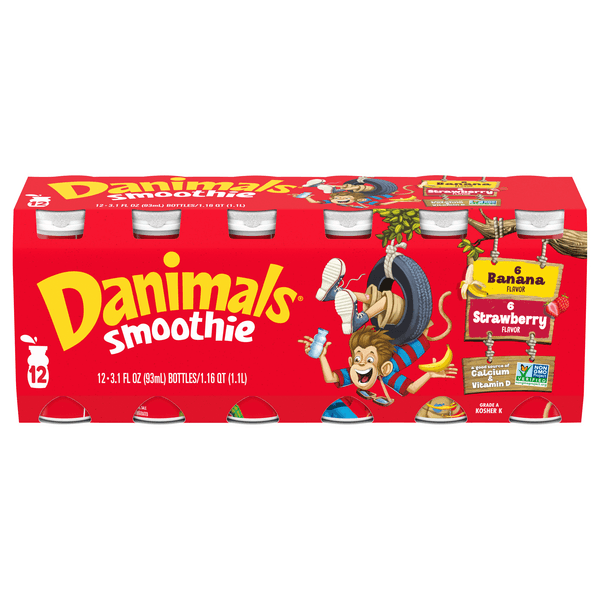 Dannon Danimals Smoothie Strawberry & Banana Split