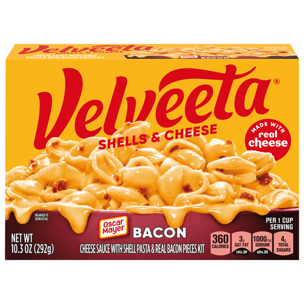 Velveeta Shells And Cheese Bacon Macaroni And Cheese Dinner